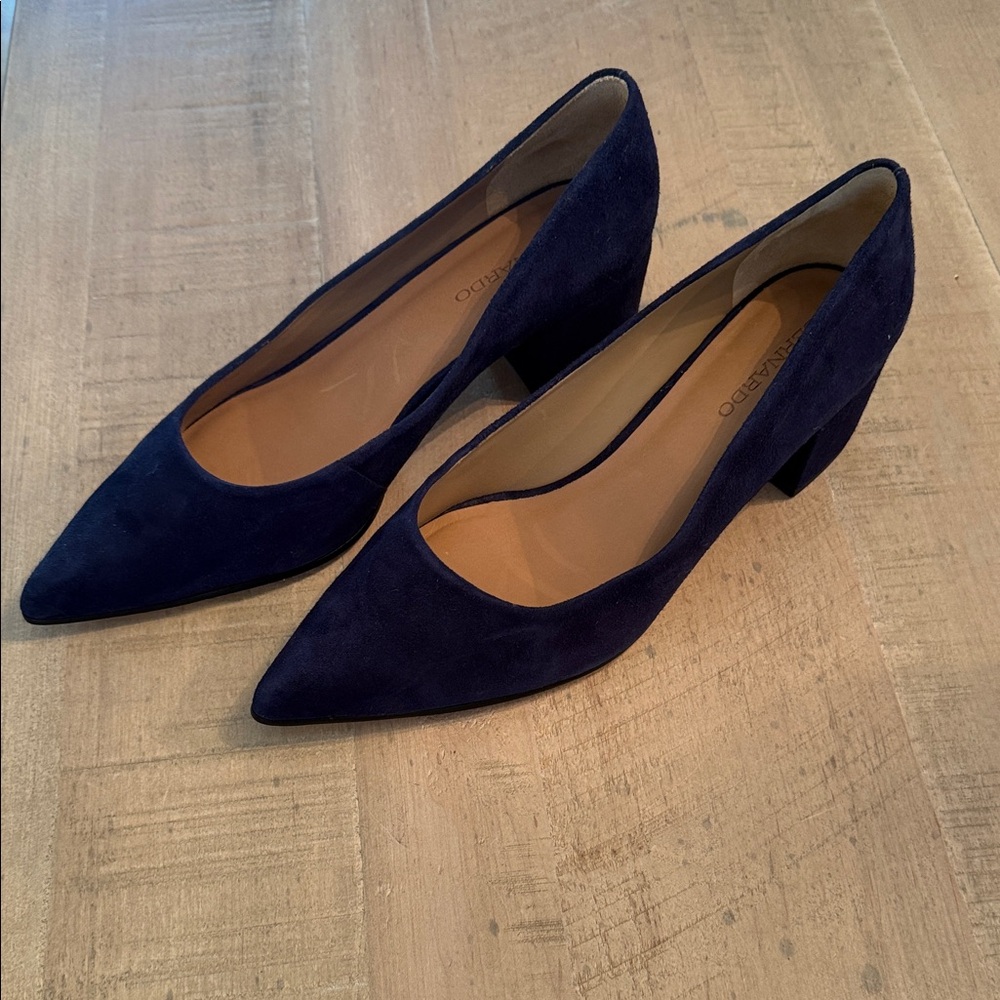 Bernardo Millie Dark Navy Suede Pumps